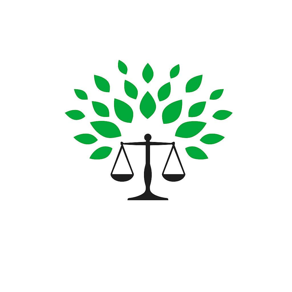 Symbole du cabinet : arbre et balance de la justice